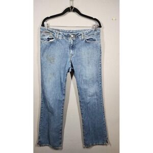 Vintage Lucky Brand Dungarees Jeans Womens 14/32 Light Wash Straight USA Y2K